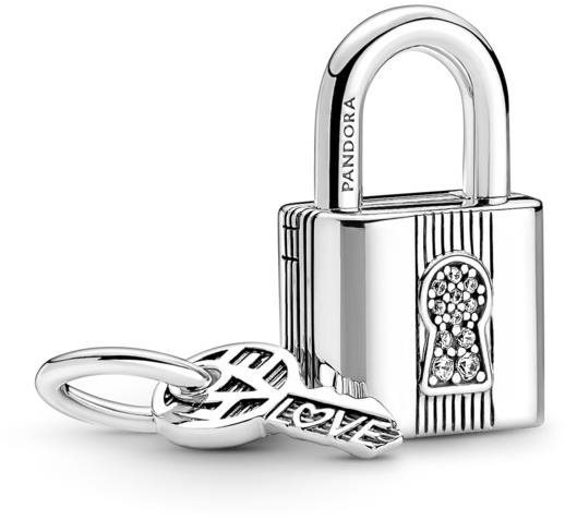PANDORA Moments 790088C01 Visiaci zámok s kľúčom (Ag 925/1000, 8,3 g)