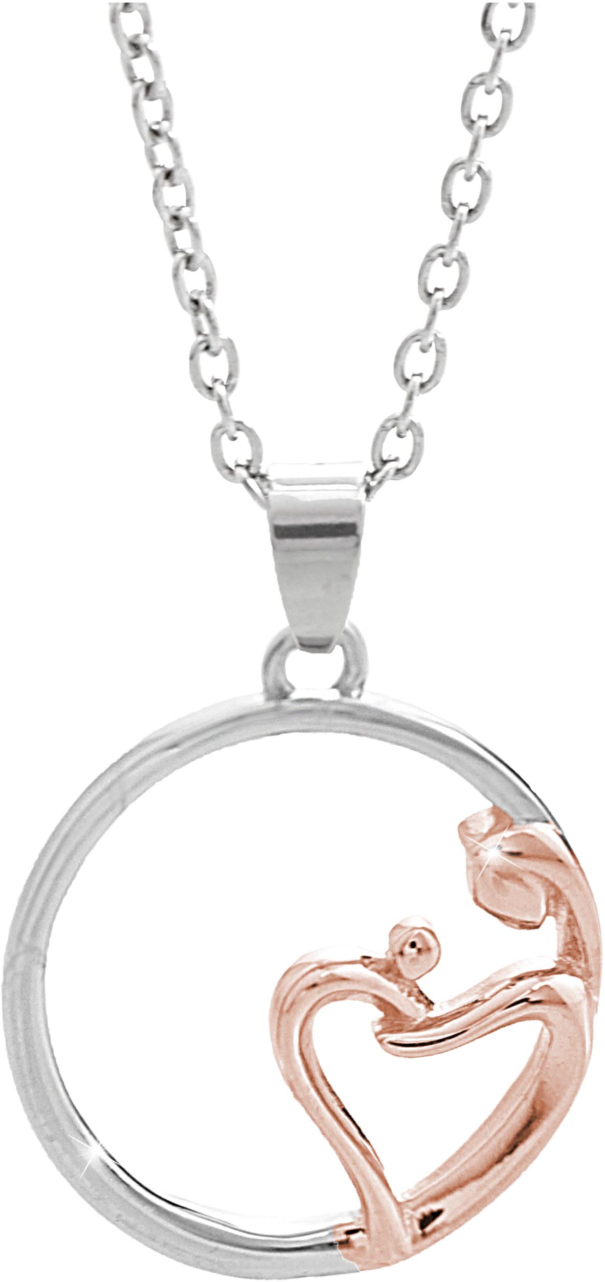 JSB Bijoux Strieborný náhrdelník Materská láska s kryštálmi značky Swarovski 92300433 (Ag 925/1000; 2,1 g)