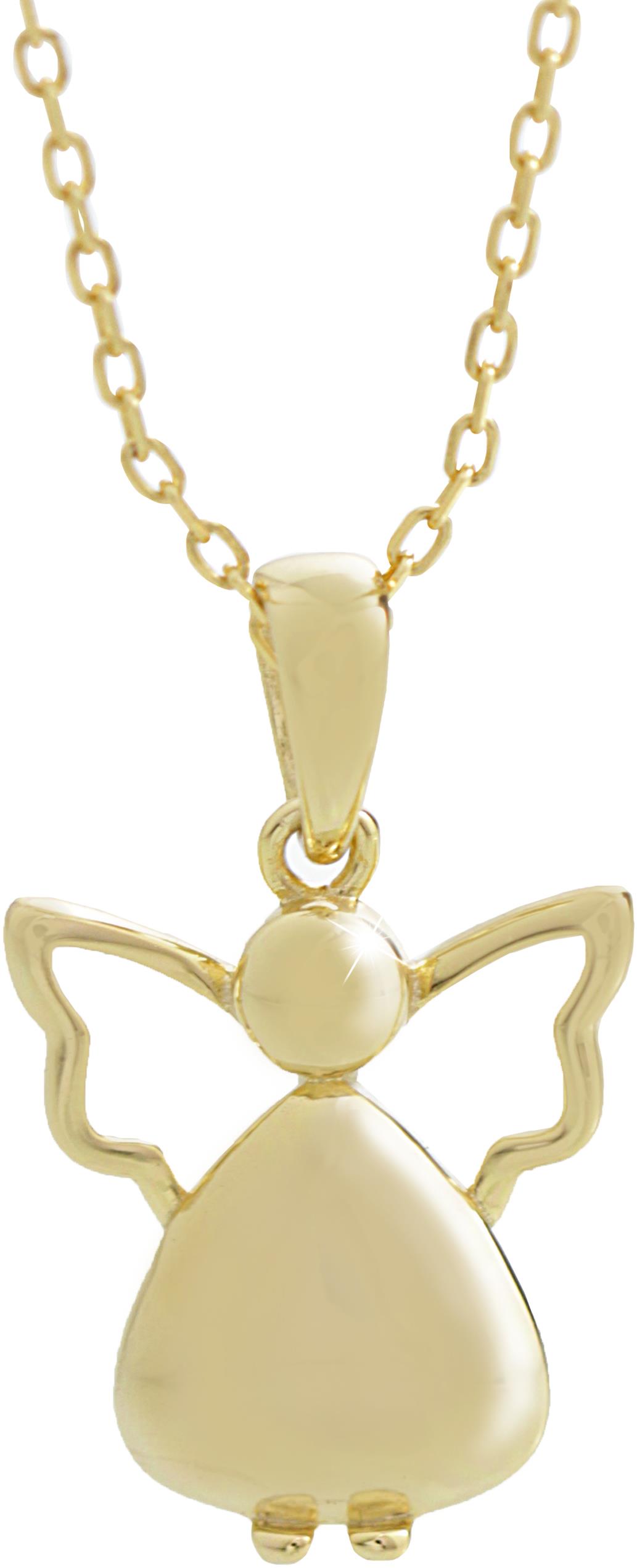 JSB Bijoux Pozlátený strieborný náhrdelník bacuľatý anjelik bez kryštálov (Striebro 925/1000)
