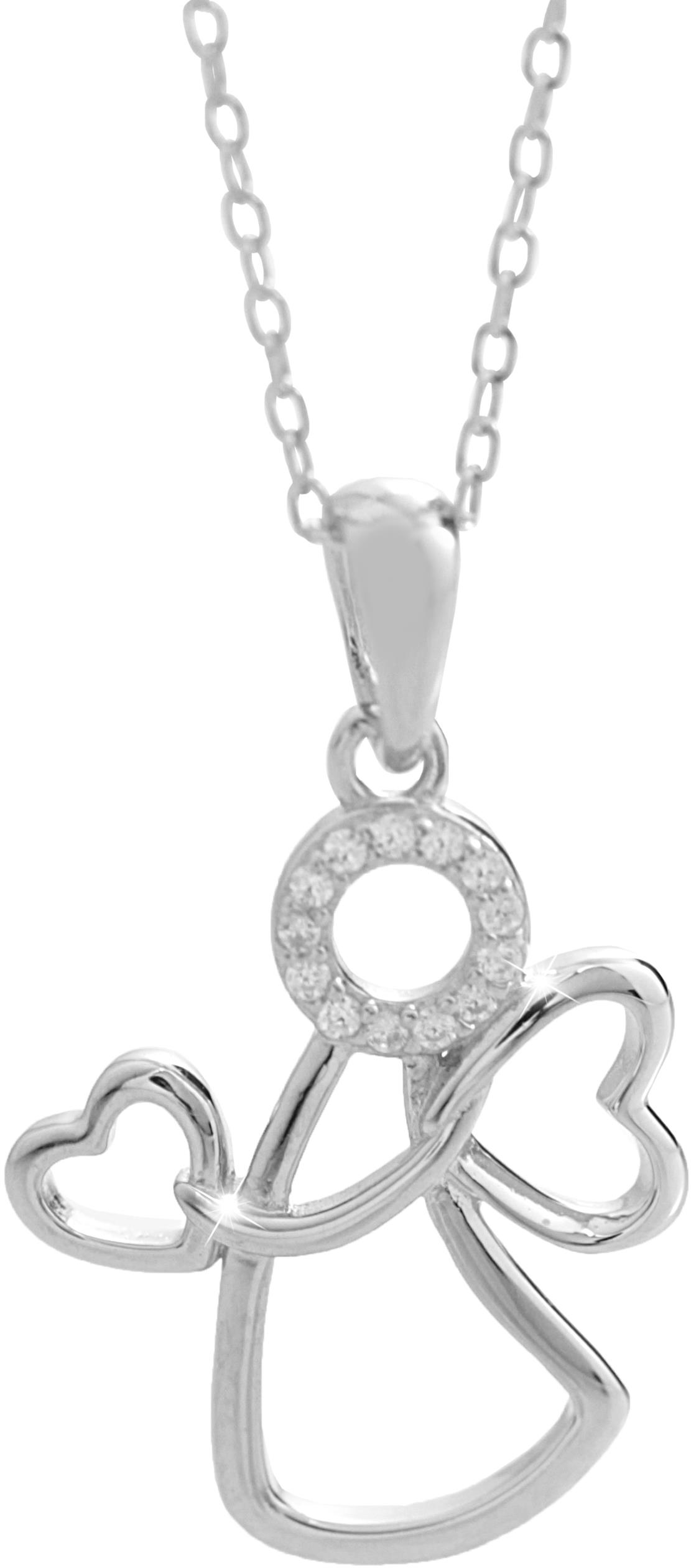 JSB Bijoux Strieborný náhrdelník Anjelik dutý s kubickými zirkónmi 92300437cr (Ag 925/1000; 2,47 g)