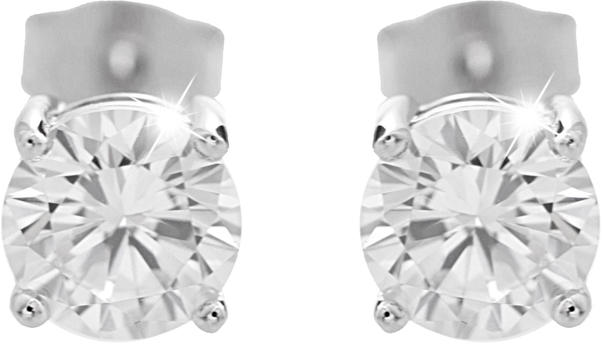 JSB Bijoux Strieborné náušnice Zirkóny väčšie 92400420cr (Ag 925/1000; 0,93 g)