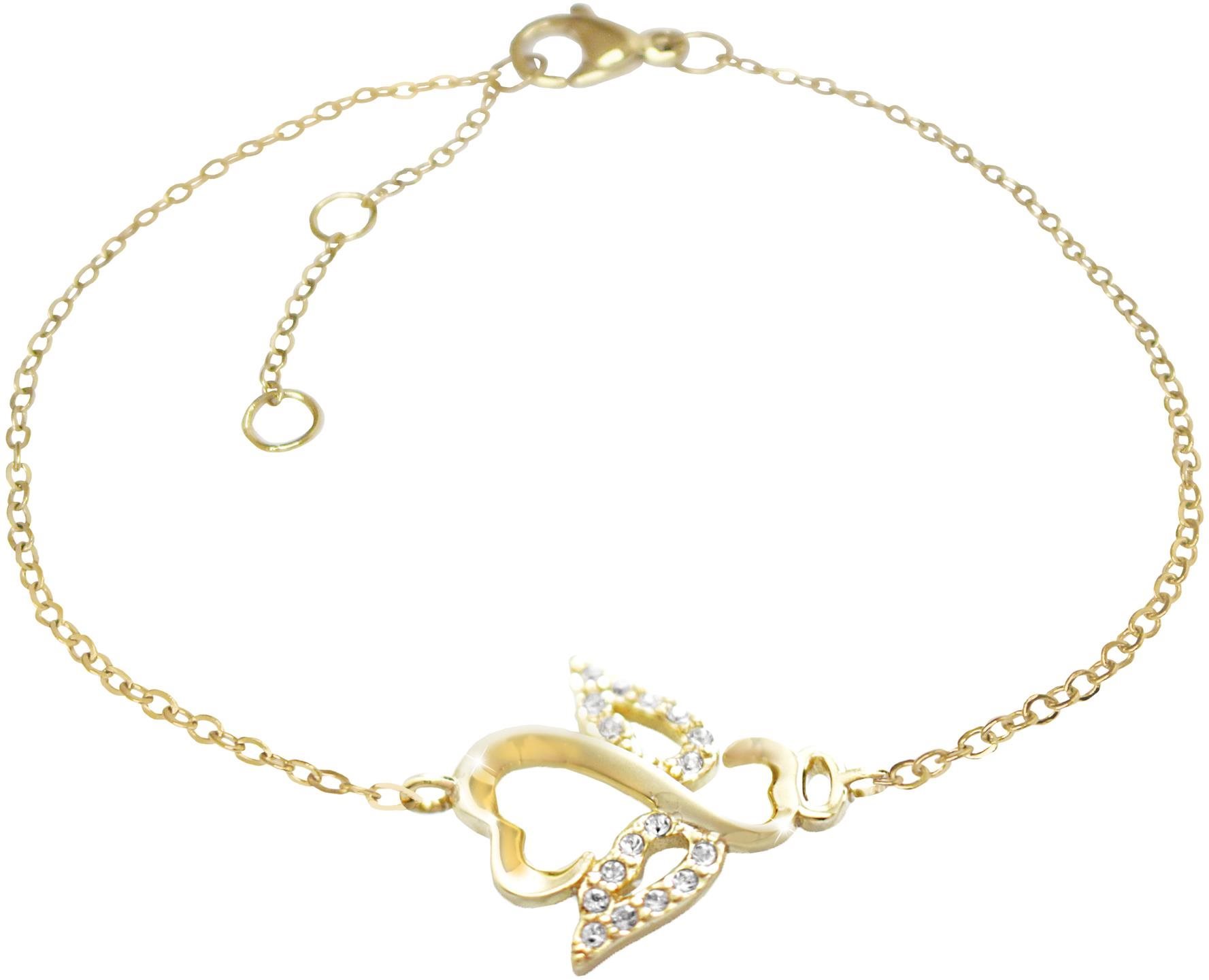 JSB Bijoux Strieborný náramok Anjel s kryštálmi značky Swarovski pozlátený 92500406g-cr (Ag 925/1000;)