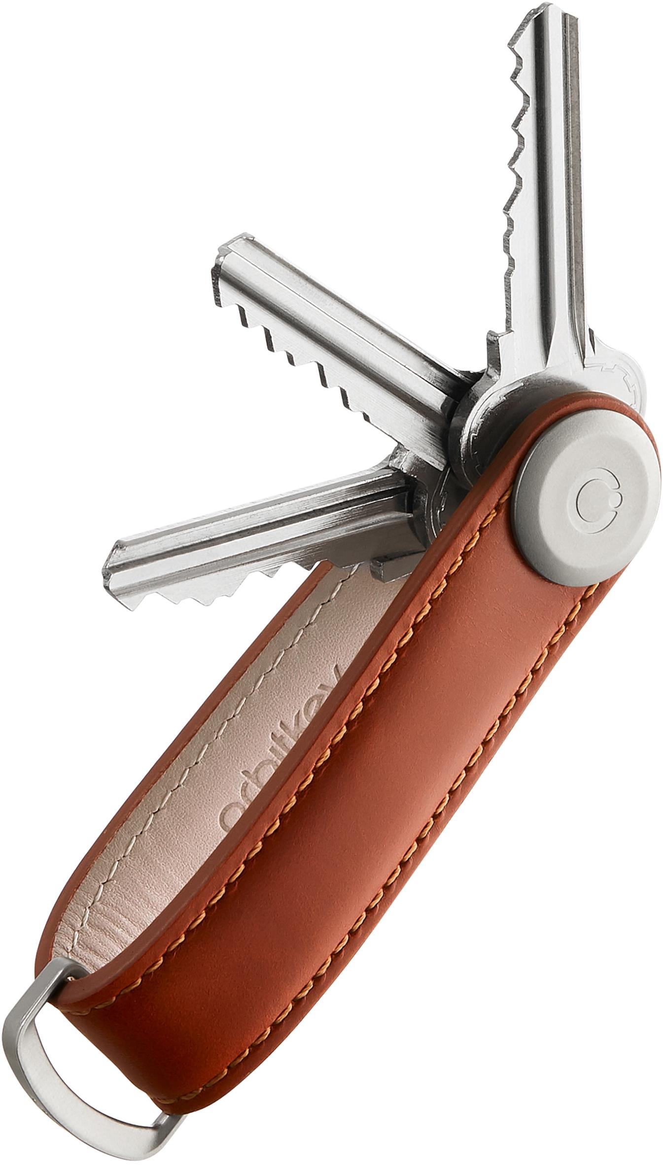 ORBITKEY Key Organiser Leather 2.0 – Cognac & Tan Stitching