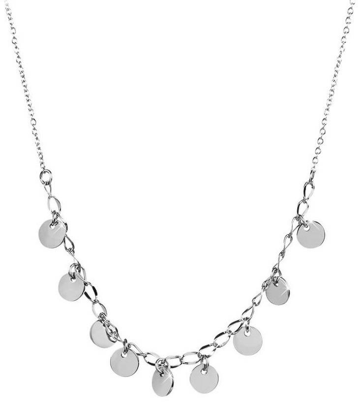 TROLI Oceľový náhrdelník s peniazmi