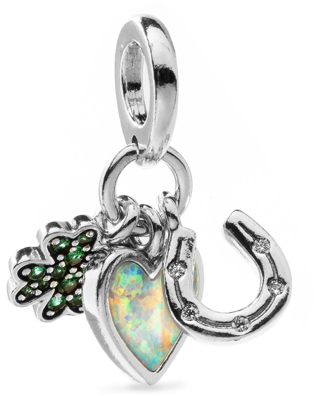 PANDORA Štvorlístok, srdce a podkova 792755C01 (Ag 925/1000, 2 g)