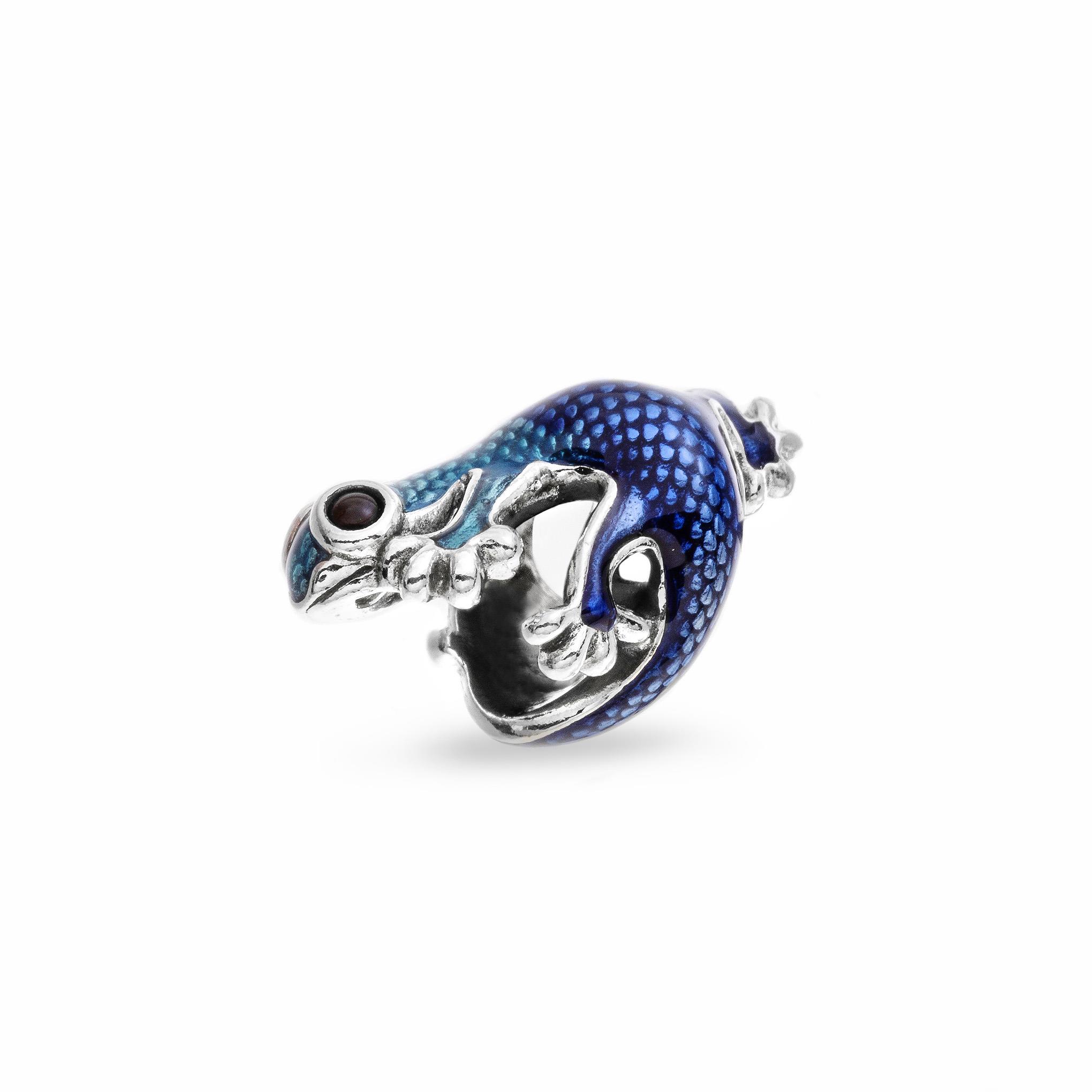PANDORA, Metalický modrý gekón 792701C01 (Ag 925/1000, 1,2 g)