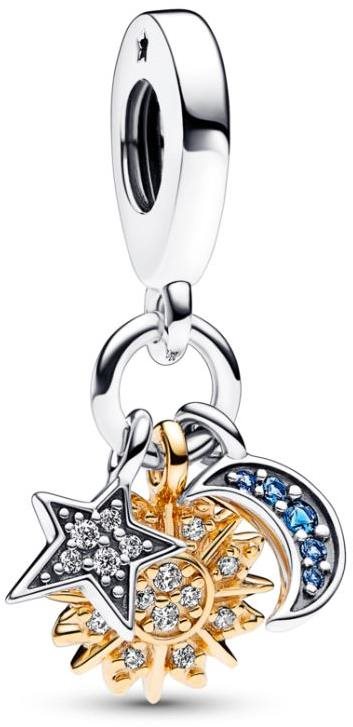 PANDORA Dvojfarebné nebeské motívy 762676C01 (Ag 925/1000, 1,8 g)