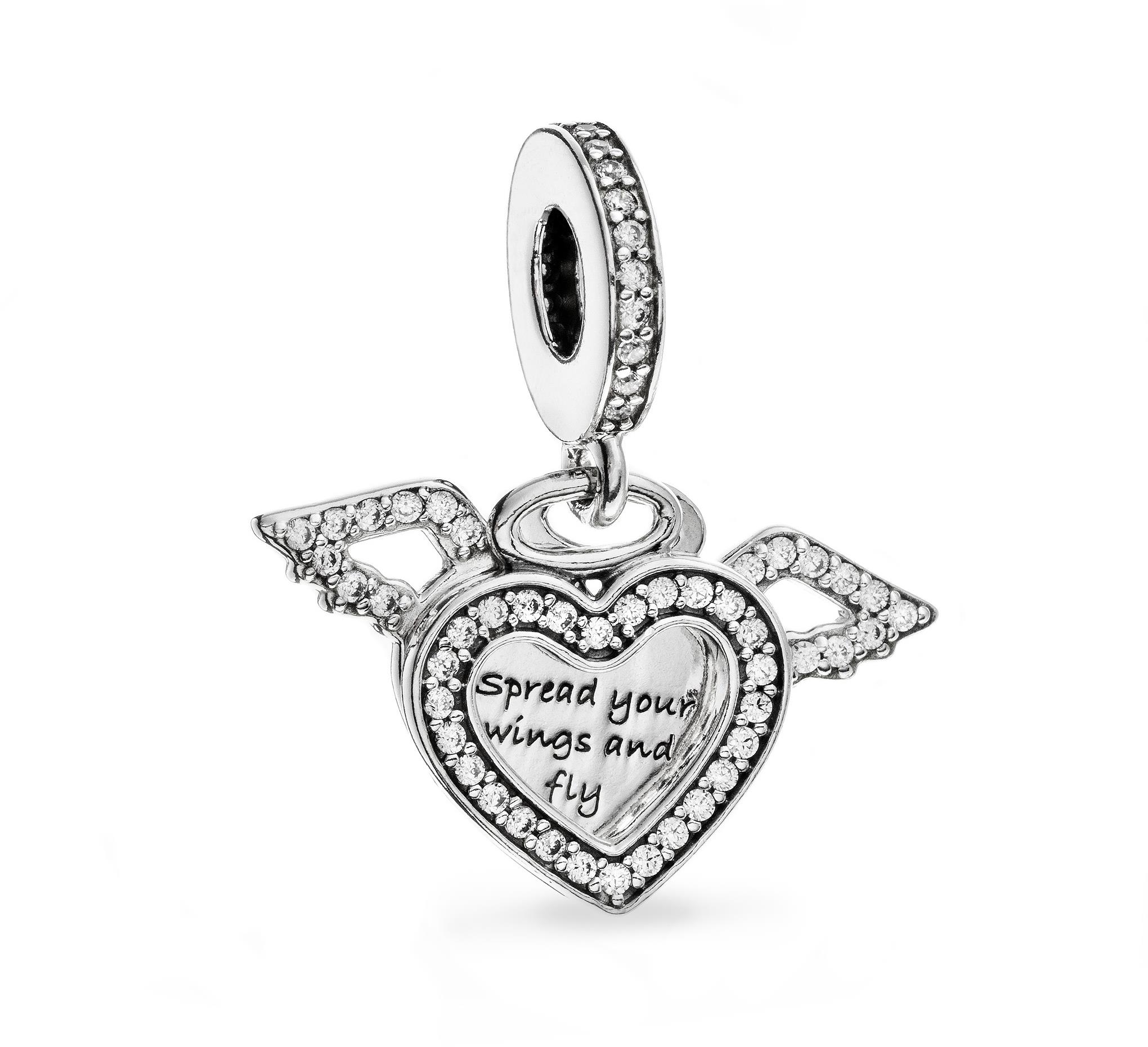 PANDORA Srdce a anjelské krídla 798485C01 (Ag 925/1000, 3,6 g)