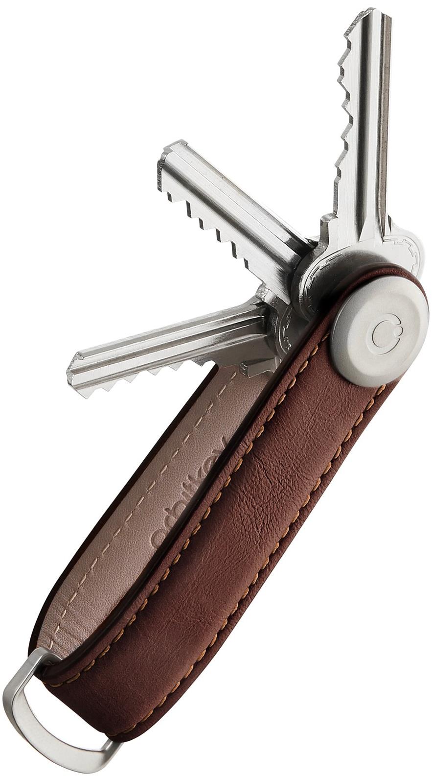 ORBITKEY Key Organiser 2.0 – Espresso & Brown Stitching