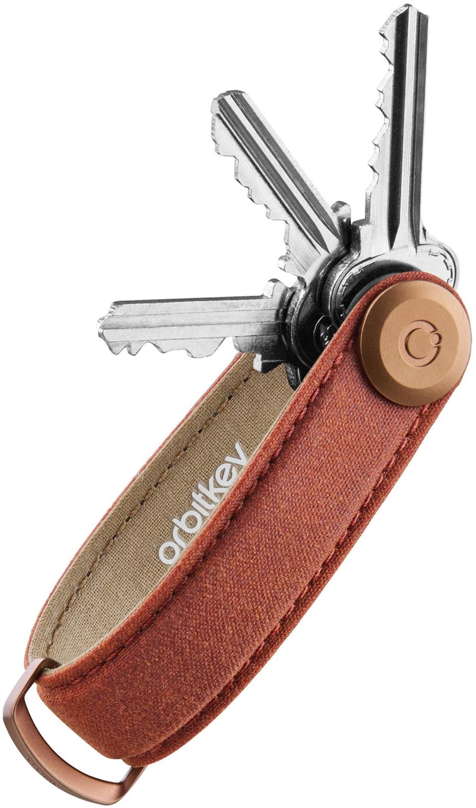ORBITKEY Key Organiser 2.0 Waxed Canvas – Brick Red
