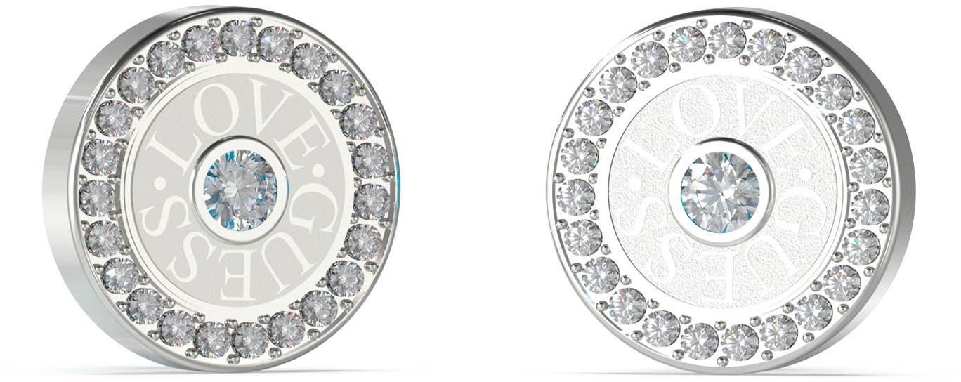 GUESS Náušnice Love Guess JUBE04081JWRHT/U