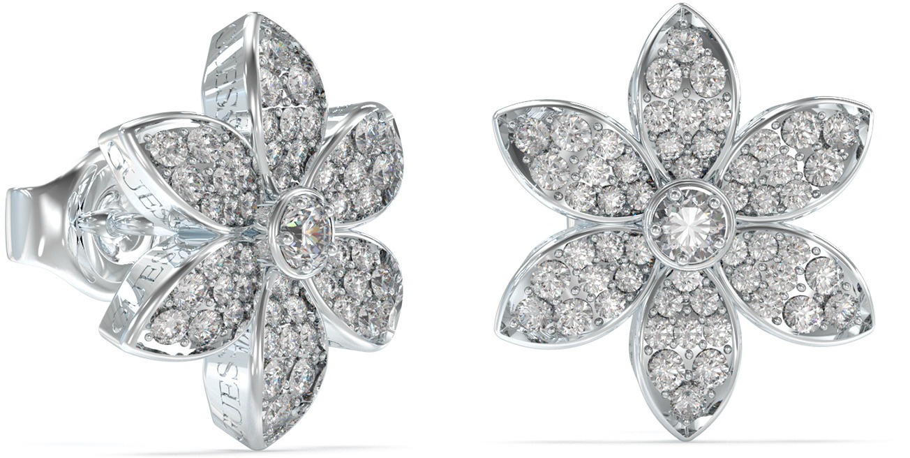 GUESS Náušnice White Lotus JUBE04145JWRHT/U