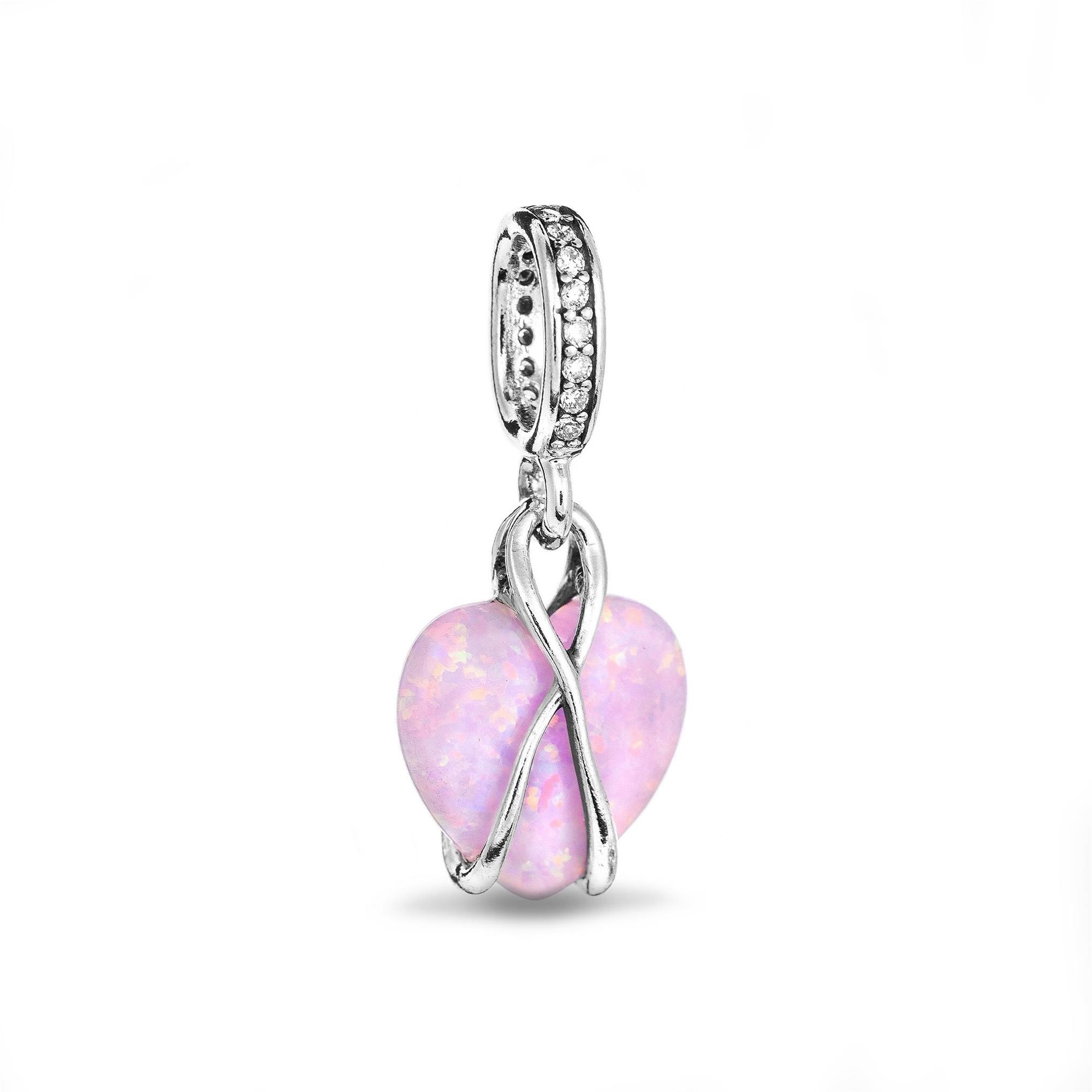 PANDORA ME/Moments 793202C01 Visiaci, Opaleskujúce srdce Mama (Ag 925/1000, 1,23 g)