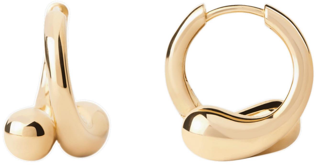 PDPAOLA Pozlátené náušnice Loop Hoops AR01-C85-U (Ag 925/1000, 6,65 g)