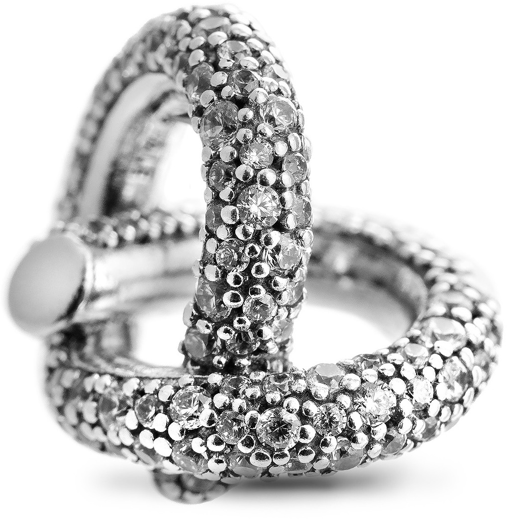 PANDORA 793771C01 Srdce z uzla nekonečna s pavé (Ag 925/1000, 3,6 g)