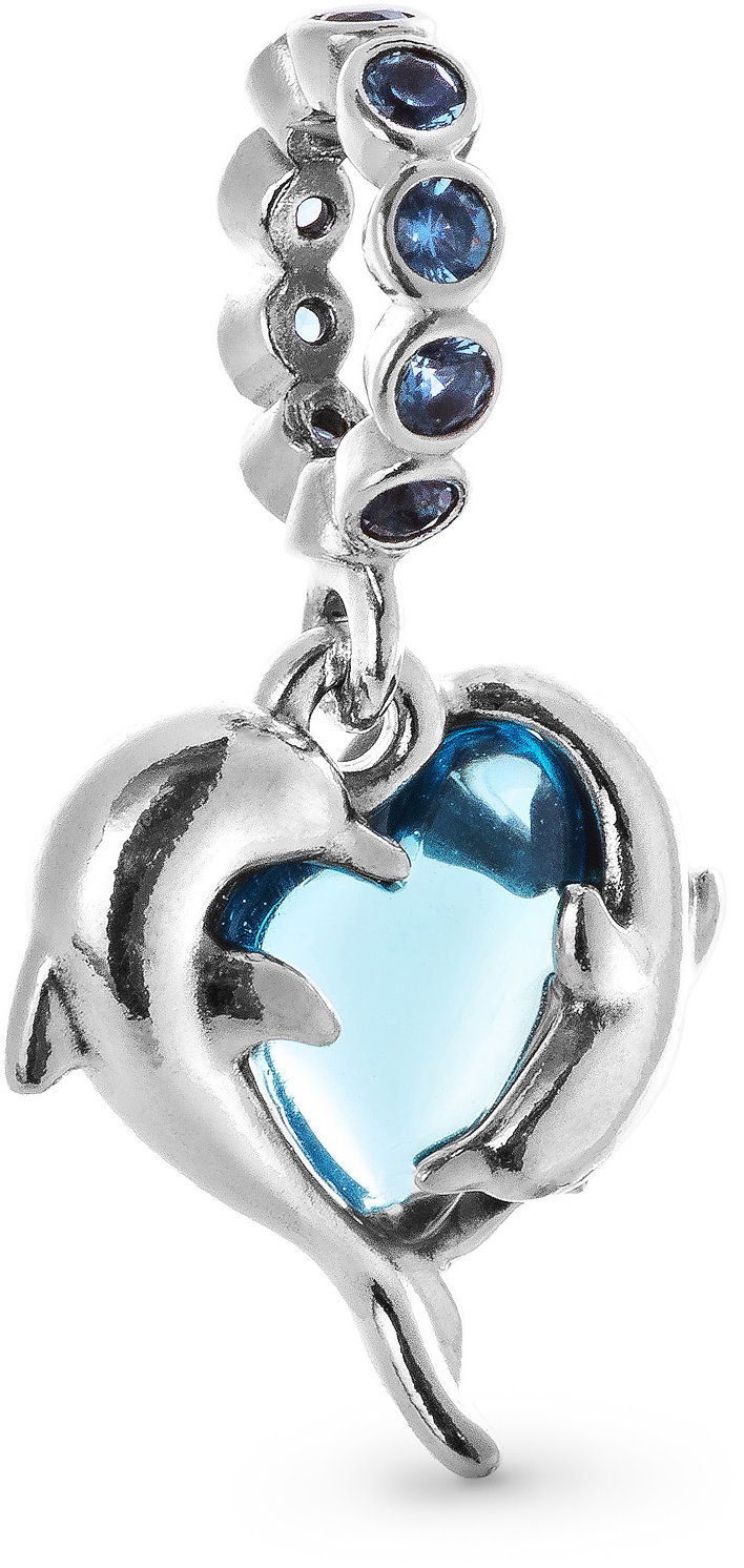 PANDORA 793924C01 Visiaci, Delfíny z modrého skla Murano (Ag 925/1000, 1,9 g)