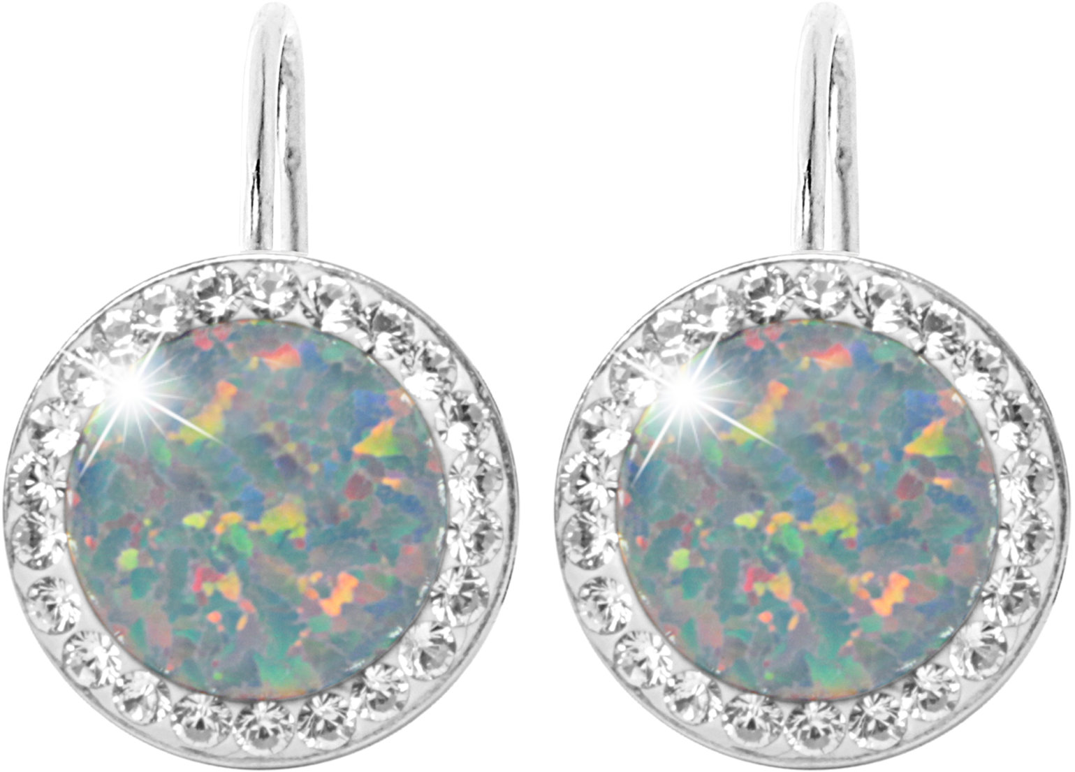 JSB Bijoux Opály s krištáľovými kameňmi Swarovski Australian Shadow 92400025aust (Ag 925/1000, 2,1 g)