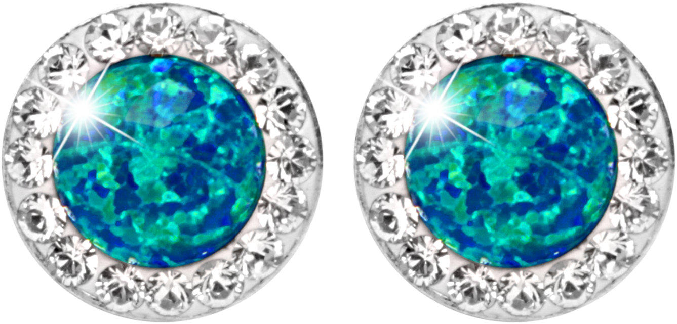 JSB Bijoux Opály s krištáľovými kameňmi Swarovski Pas 92400040pas (Ag 925/1000, 1,4 g)