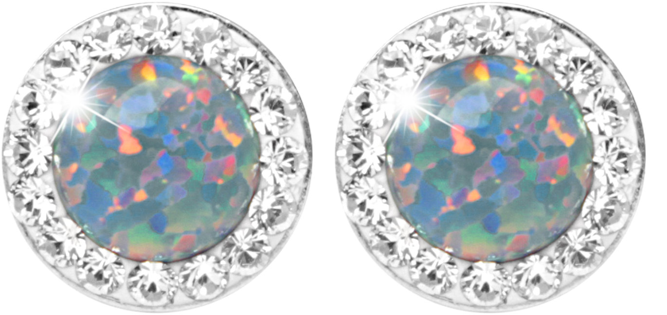 JSB Bijoux Opály s krištáľovými kameňmi Swarovski Australian Shadow 92400040aust (Ag 925/1000, 1,4 g)