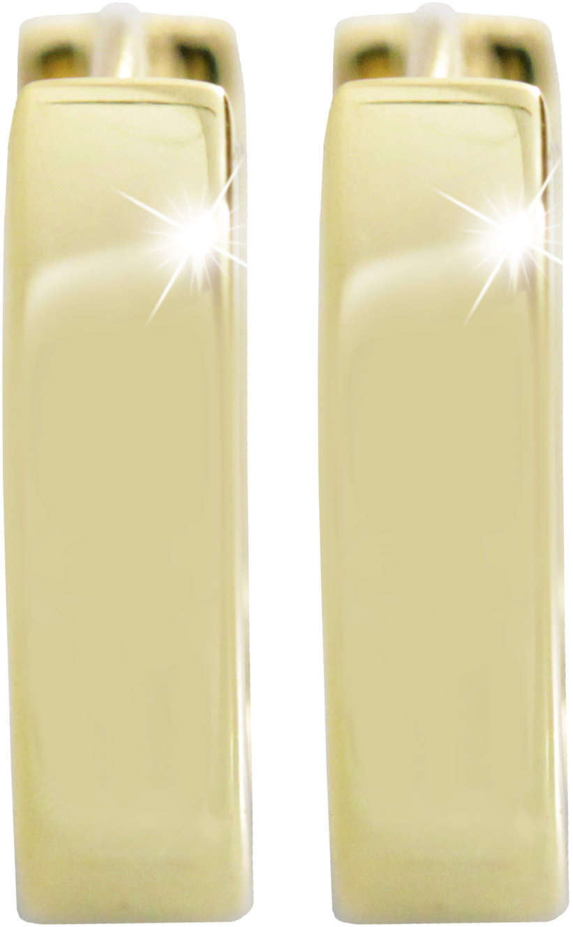 JSB Bijoux širšie ploché krúžky pozlátené 92400565g (Ag 925/1000, 1,96 g)