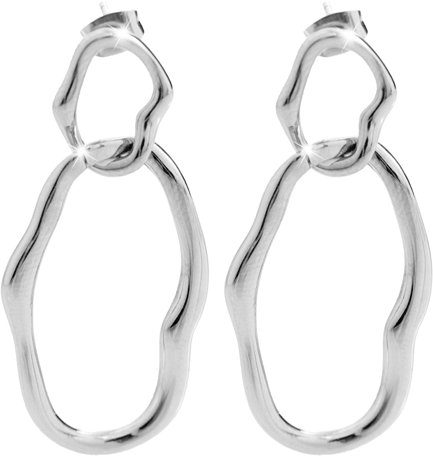 JSB Bijoux Dva nepravidelné prepletené ovály 61410203s