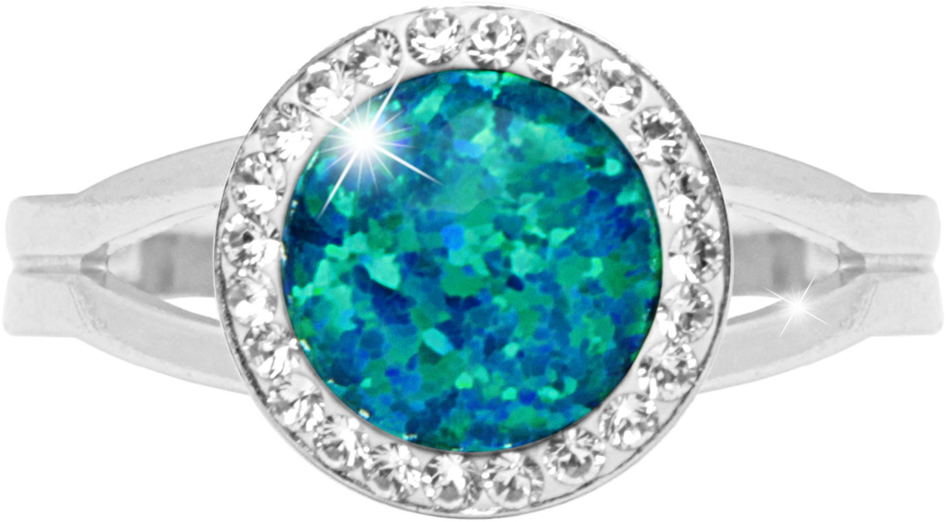 JSB Bijoux Opál s krištáľovými kameňmi Swarovski Pas 92300025pas (Ag 925/1000, 2,3 g)