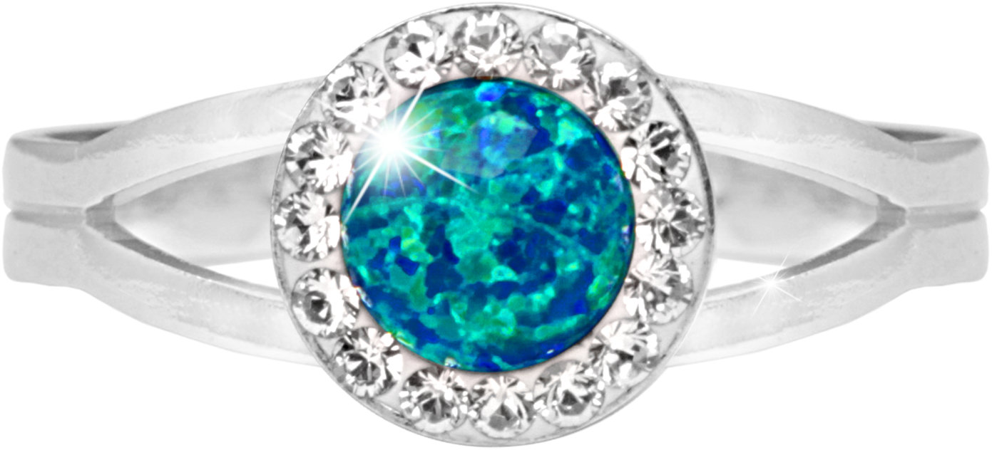 JSB Bijoux Opál s krištáľovými kameňmi Swarovski Pas 92700040pas (Ag 925/1000, 2,08 g)