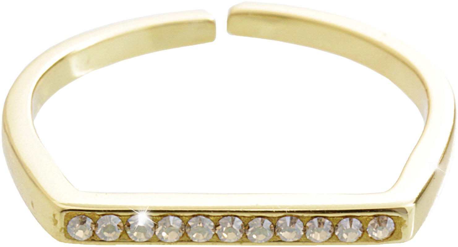 JSB Bijoux Rovný s krištáľovými kameňmi Swarovski pozlátený Golden Shadow 92700531ggsh (Ag 925/1000,