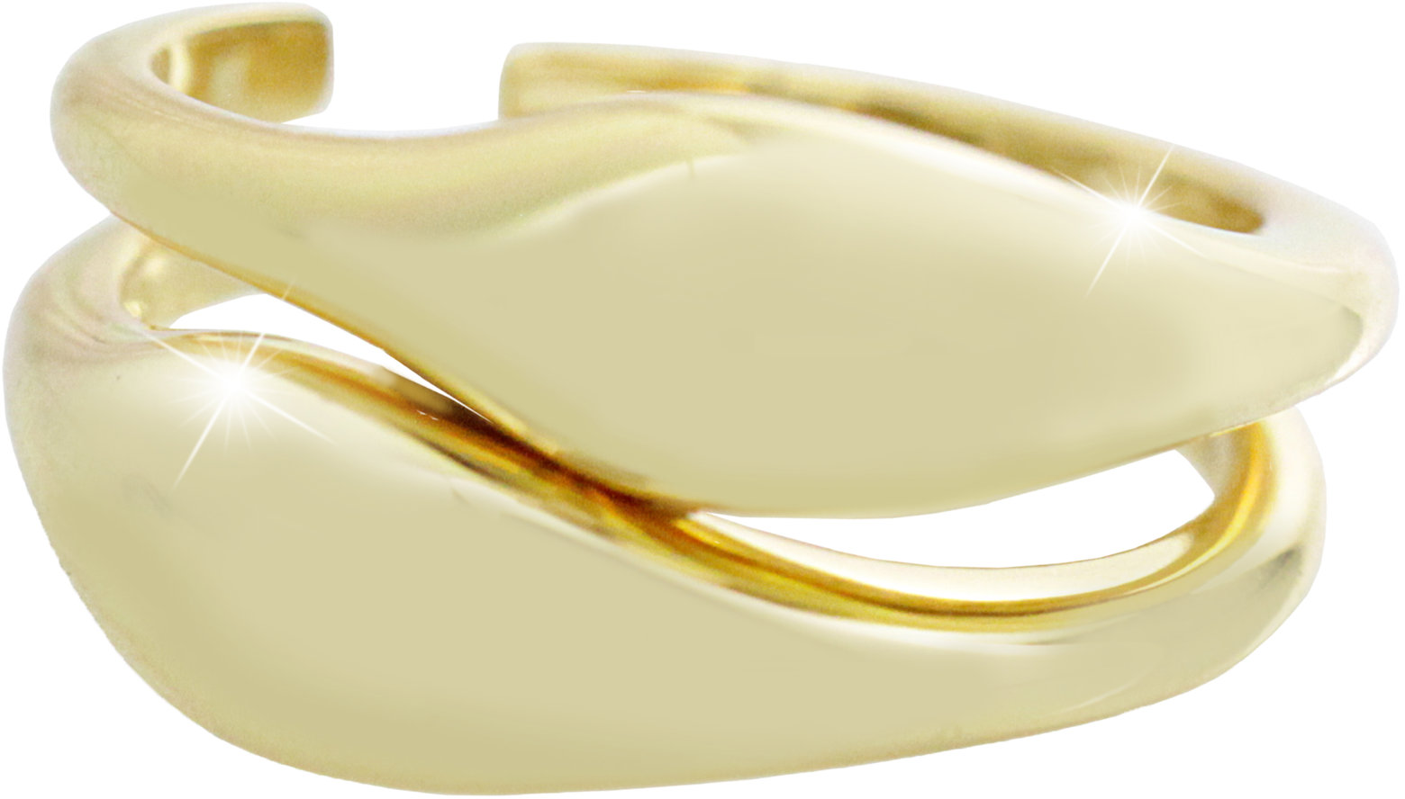 JSB Bijoux Dvojitý nepravidelného tvaru pozlátený 92700584g (Ag 925/1000, 5,08 g)
