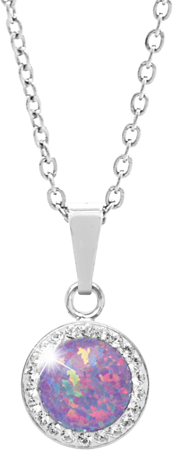 JSB Bijoux Opál s krištáľovými kameňmi Swarovski Violet 92300025vio (Ag 925/1000, 2,1 g)