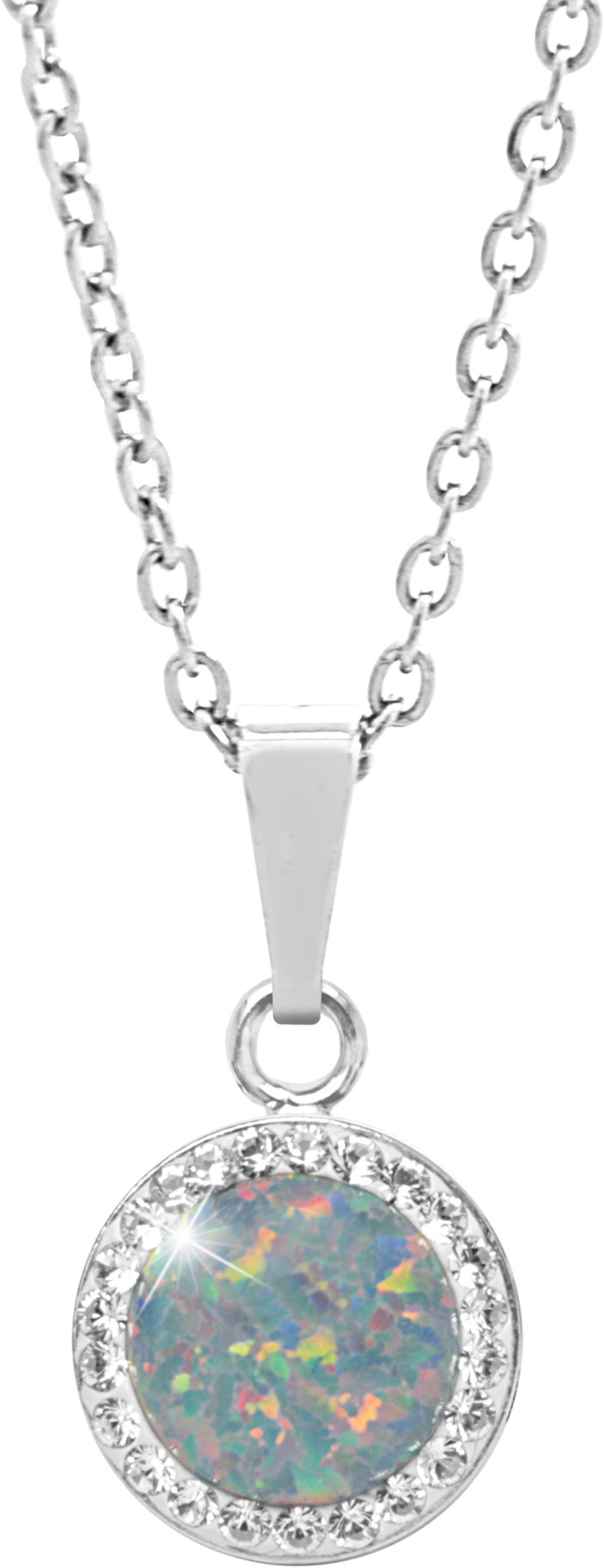JSB Bijoux Opál s krištáľovými kameňmi Swarovski Australian Shadow 92300025aust (Ag 925/1000, 2,1 g)