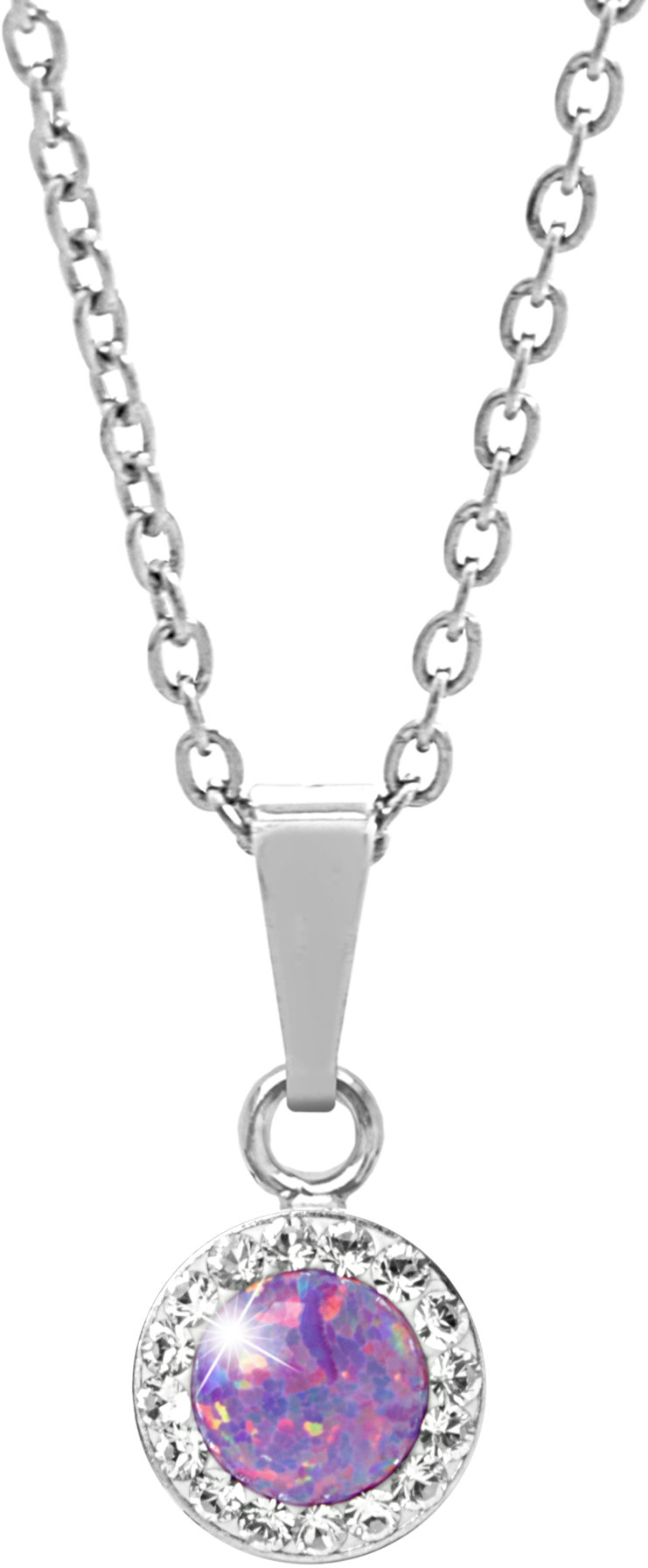 JSB Bijoux Opál s krištáľovými kameňmi Swarovski Violet 92300040vio (Ag 925/1000, 1,86 g)