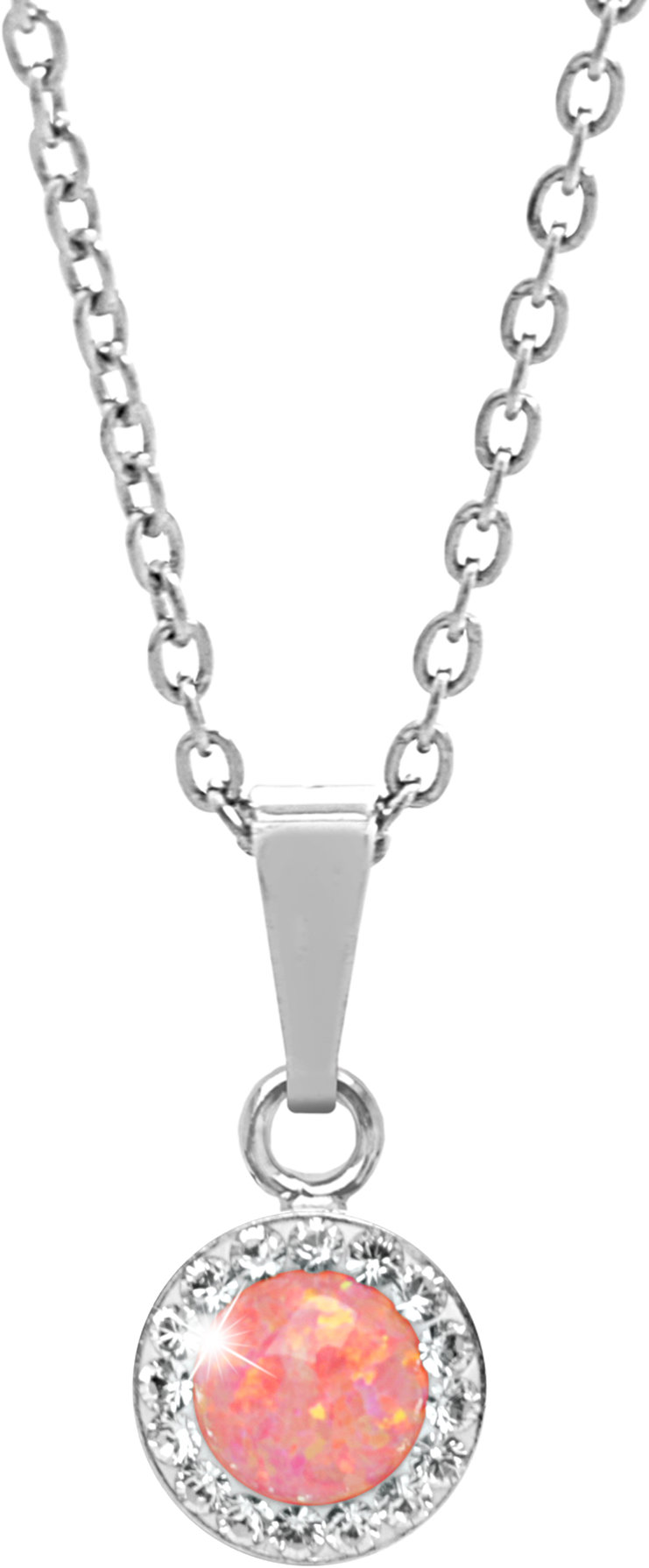 JSB Bijoux Opál s krištáľovými kameňmi Swarovski Peach Pastel 92300040pea (Ag 925/1000, 1,86 g)