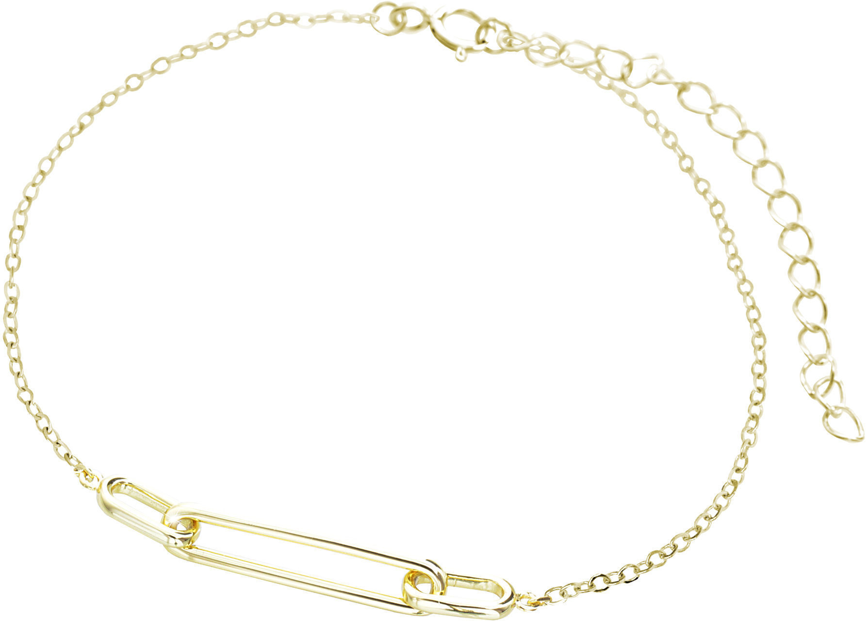 JSB Bijoux Prepojené ovály pozlátené 92500521g (Ag 925/1000, 2,46 g)