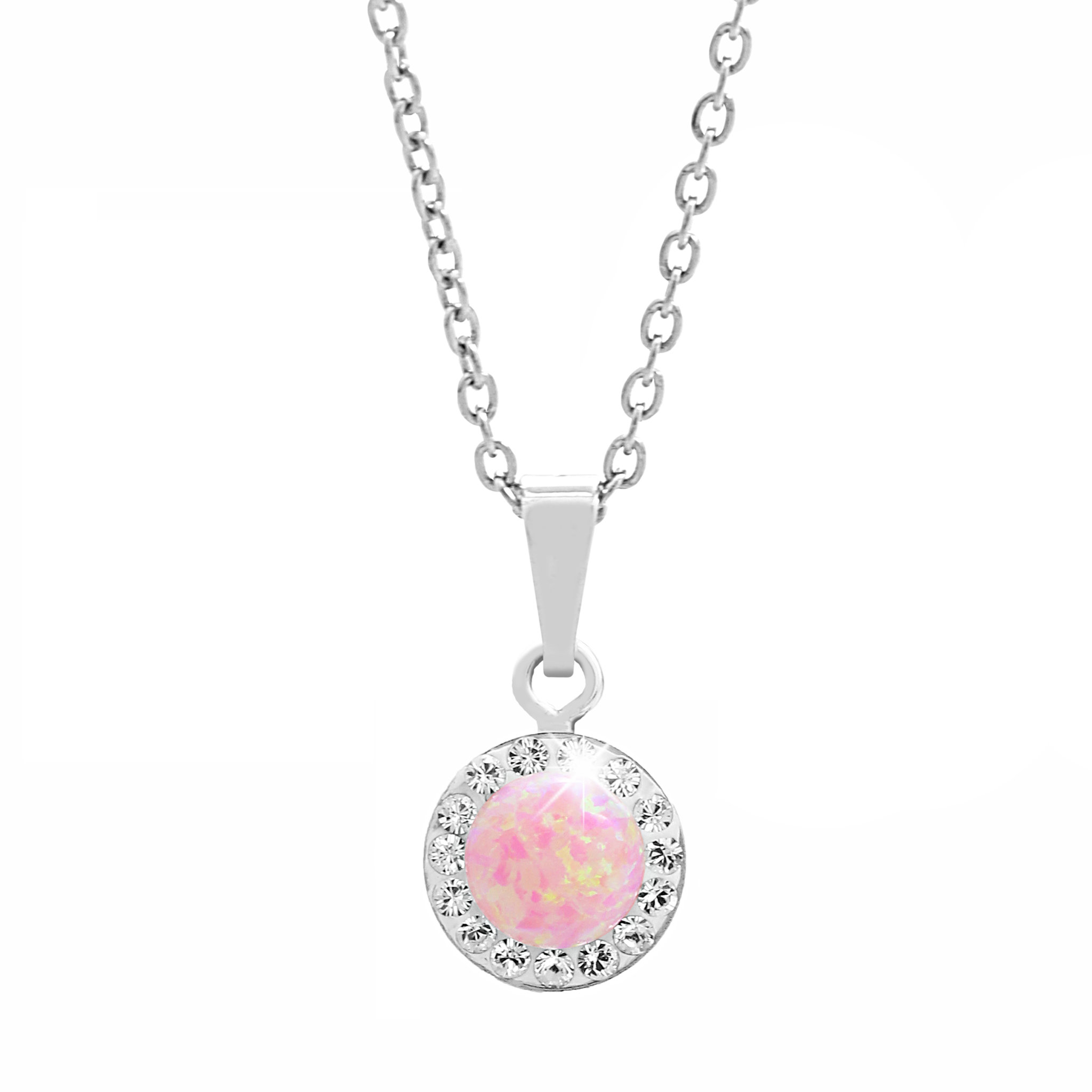 JSB Bijoux Opál s krištáľovými kameňmi Swarovski Rose 92300040ro (Ag 925/1000, 1,86 g)