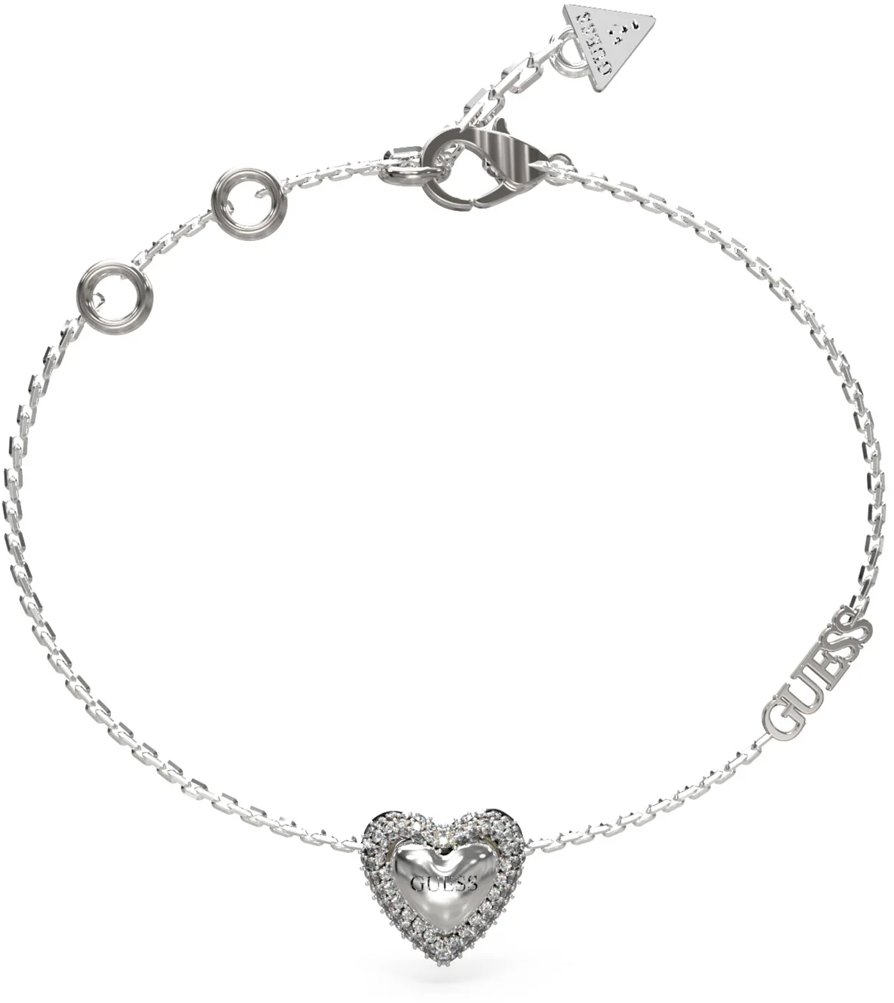 GUESS Ladies Silver Tone Bracelet JUBB05022JWRHS