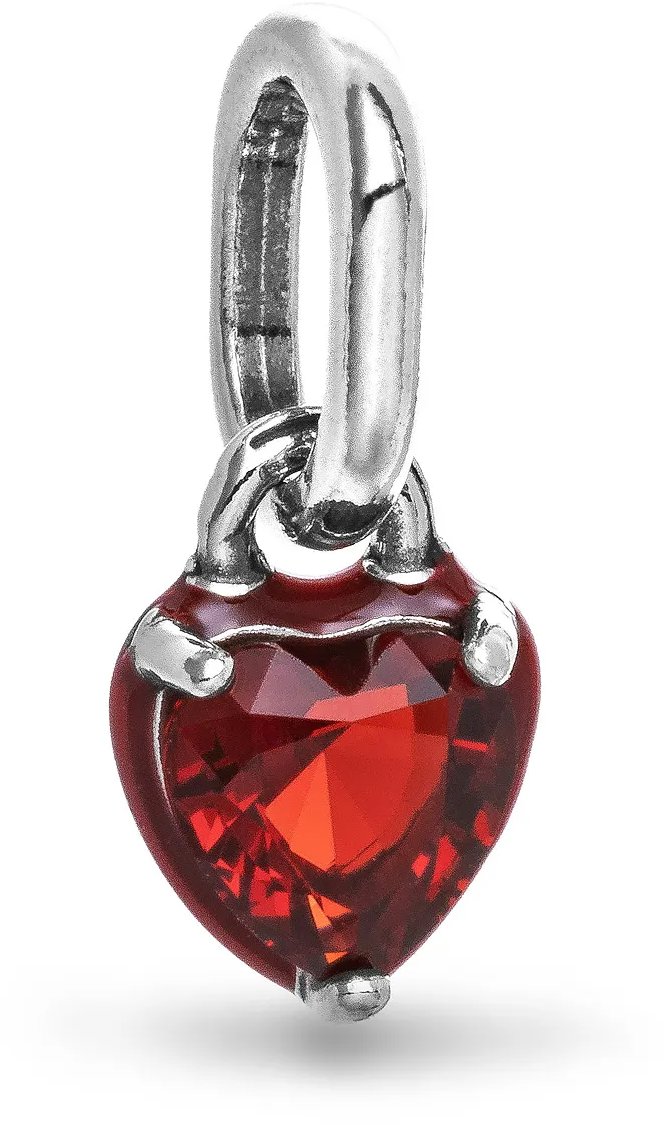 PANDORA – Korálik 793042C05, Visiace mini červené srdce