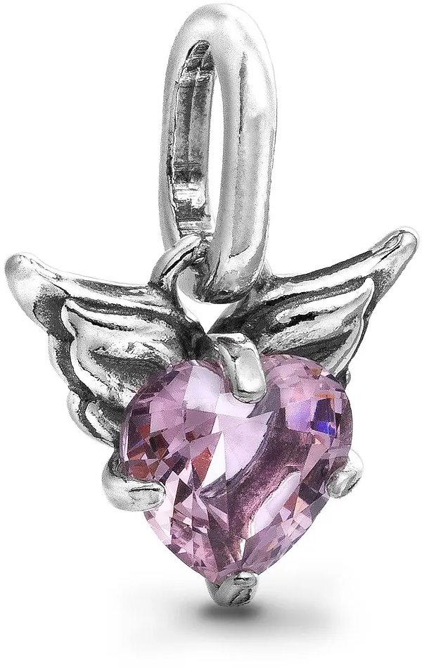 PANDORA – Korálik 793626C02, Visiace mini okrídlené srdce