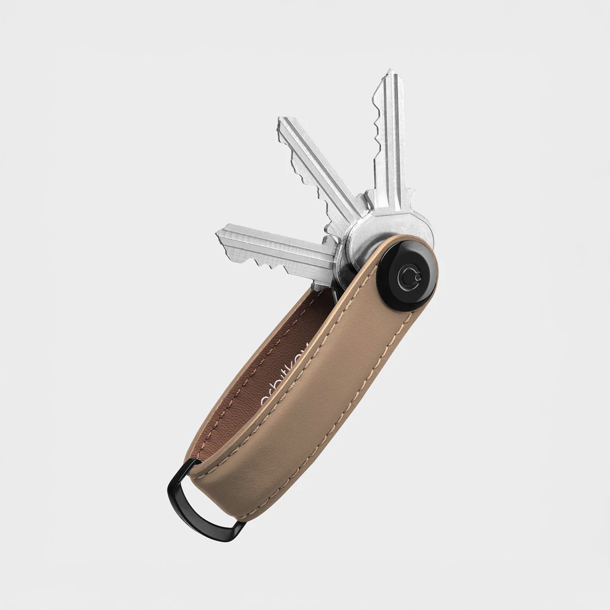 ORBITKEY Key Organiser Matte Leather – Mocha