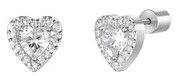LUCA BARRA Hearts With White Zircons