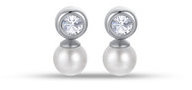 LUCA BARRA Synthetic Pearls With White Crystals