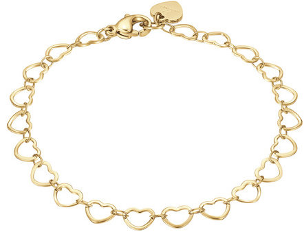 LUCA BARRA Bracelet In Gold-Colored Steel With Hearts