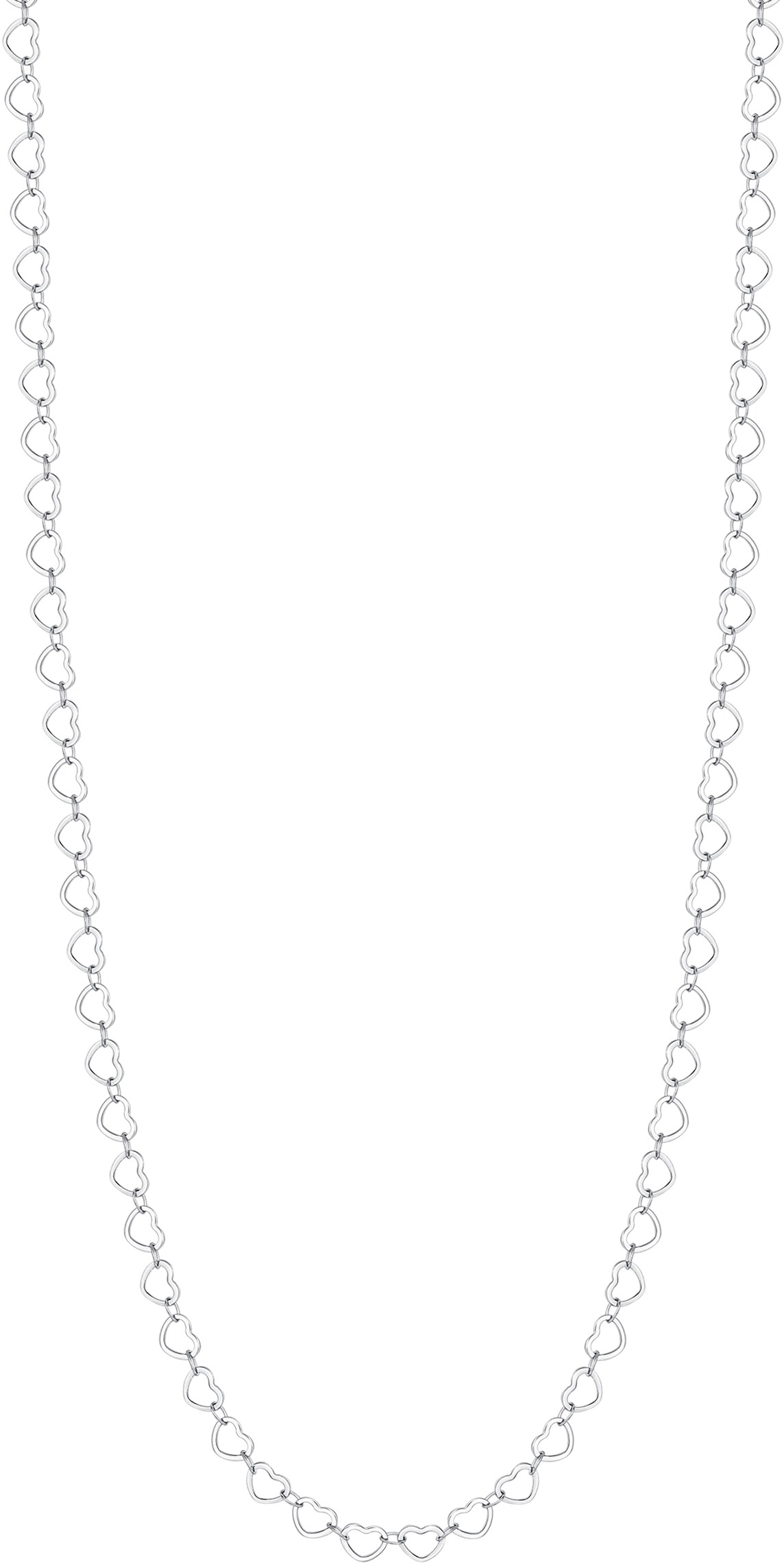 LUCA BARRA Steel Necklace With Hearts