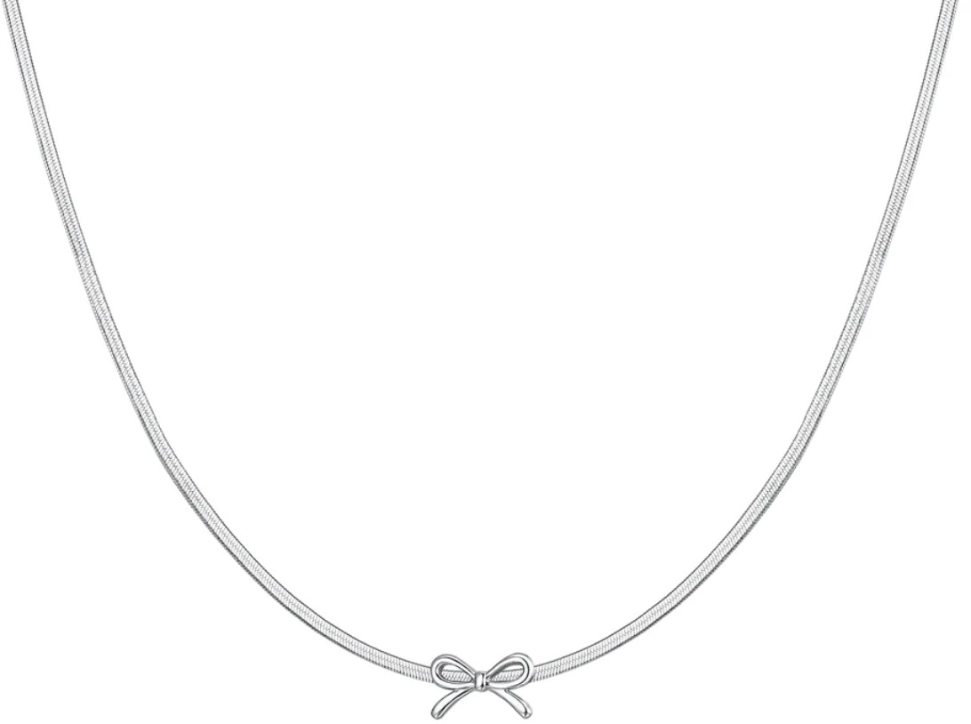 LUCA BARRA Necklace In Steel Bow