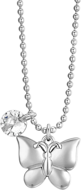 LUCA BARRA Necklace In Butterfly Steel And Zircon
