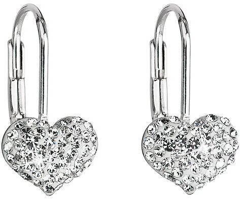 Kryštálové náušnice dekorované kryštálmi Swarovski 31125.1 (925/1000; 1,4 g)