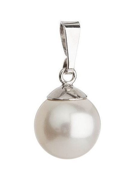 White Pearl Swarovski Prívesok Biela perla 34150.1 (925/1000; 0.7 g)
