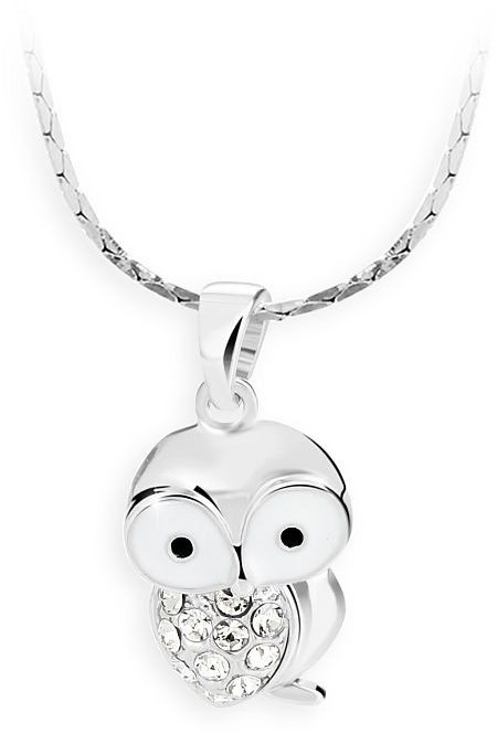 JSB Bijoux Náhrdelník Sovička s krištáľovými kameňmi Swarovski®