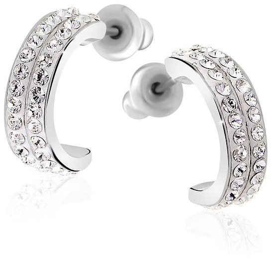 JSB Bijoux Náušnice Kreole s krištáľovými kameňmi Swarovski®