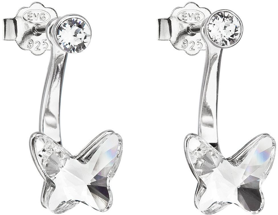 EVOLUTION GROUP 31247.1 krištáľové náušnice dekorované krištáľmi Swarovski (925/1 000, 0,7 g)